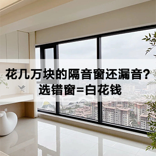 花几万块的隔音窗还漏音？选错窗=白花钱